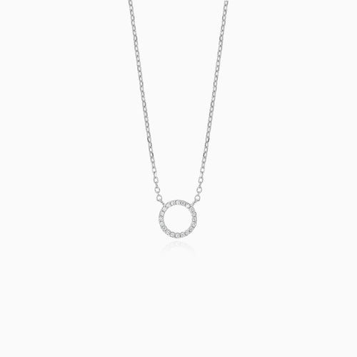 Sterling silver necklace with circle