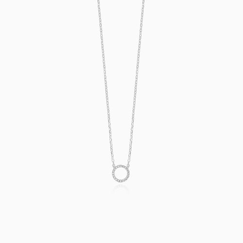 Sterling silver necklace with circle