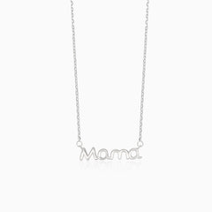 Stříbrný náhrdelník s nápisem „MAMA“