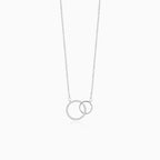 Sterling silver two circles necklace