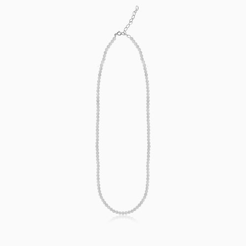 Klasický stříbrný náhrdelník s 3mm perlami