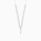 Sterling Silver Marquise Cubic Zirconia Y Necklace