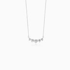 Sterling Silver Cluster Cubic Zirconia Necklace