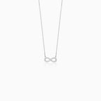 Sterling Silver Infinity Necklace with Cubic Zirconia