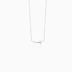 Sterling Silver Modern Cross Necklace