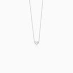Sterling Silver Puff Heart Necklace