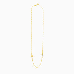 Gold-Plated Silver Rosary Chain Necklace