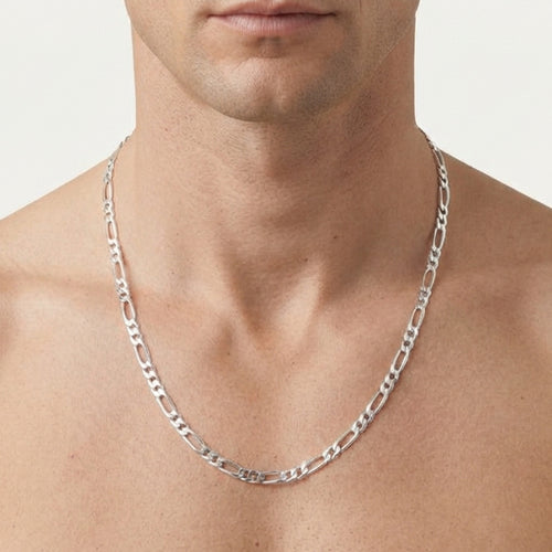 925 Sterling Silver Figaro Chain Necklace