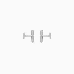 Men’s Sterling Silver Geometric Cufflinks