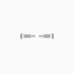 Men’s Sterling Silver Cufflinks with Square Onyx