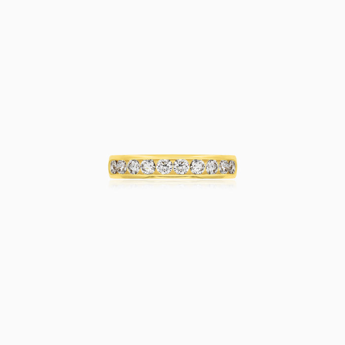Yellow Gold Channel Set Diamond Ring