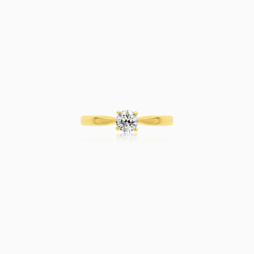 Elegantní solitérní diamantový prsten