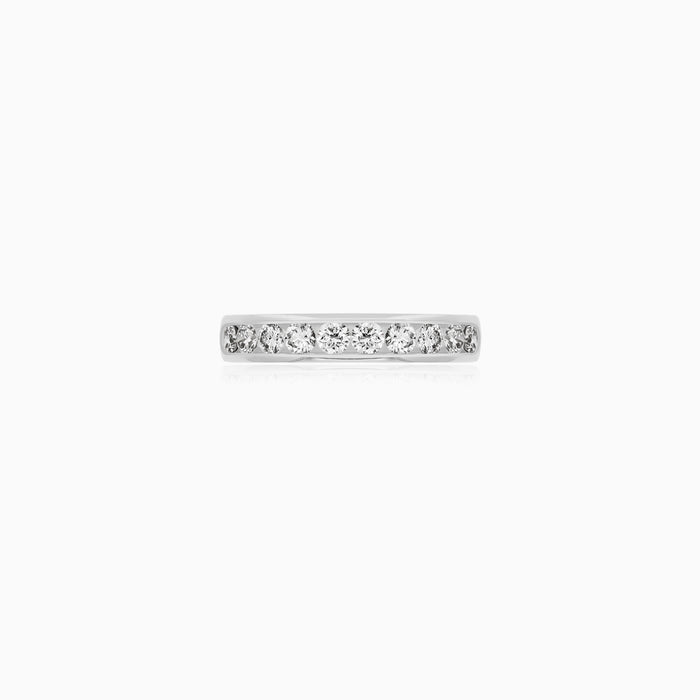 Diamond Channel Set Half Eternity Ring