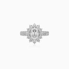 Royal Bloom Oval Diamond Engagement Ring