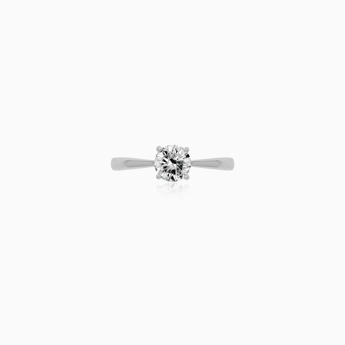 White Gold Lab-Grown Diamond Solitaire Ring