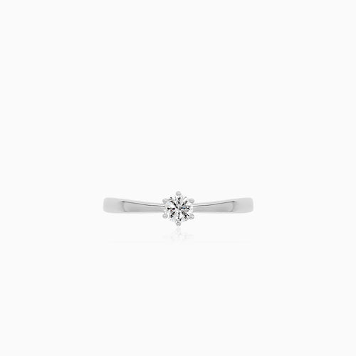 White Gold Solitaire Diamond Ring