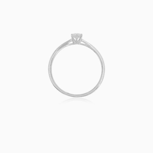 White Gold Solitaire Diamond Ring