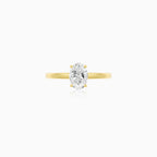 Oval Lab Diamond Yellow Gold Ring