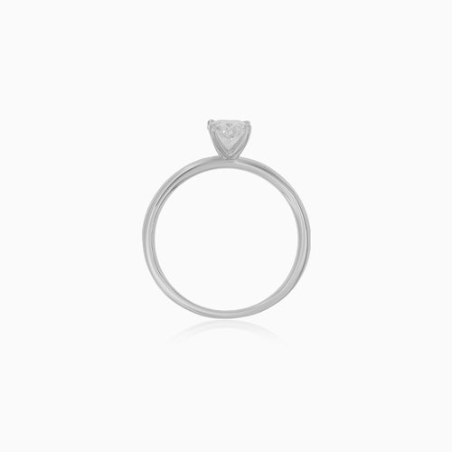 Oval Diamond White Gold Solitaire Ring