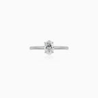 White Gold Oval Lab-Grown Diamond Ring