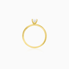 Oval Lab-Grown Diamond Yellow Gold Ring