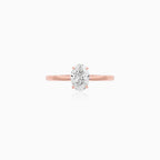 Rose Gold Oval Lab-Grown Diamond Ring