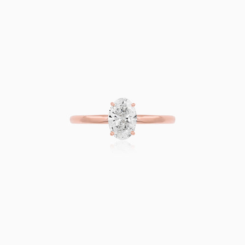 Rose Gold Oval Lab-Grown Diamond Ring