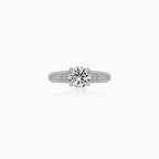 White Gold Round Lab-Grown Diamond Ring