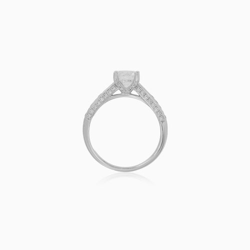 White Gold Round Lab-Grown Diamond Ring