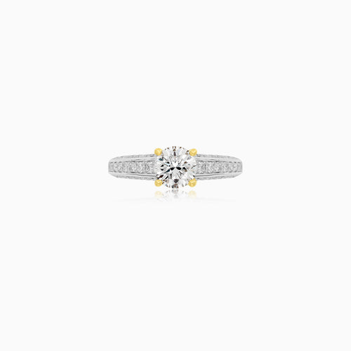 Diamantový prsten z kombinovaného zlata 1,46 ct