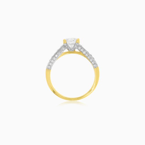 Diamantový prsten z kombinovaného zlata 1,46 ct