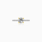 Two-Tone Gold Lab Diamond Ring