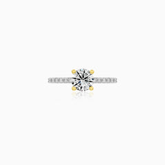 Two-Tone Gold Lab Diamond Ring