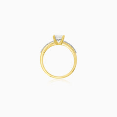 Two-Tone Gold Lab Diamond Ring