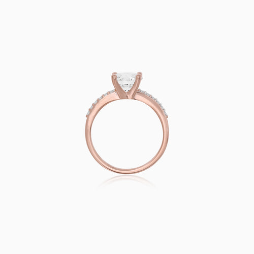 Rose Gold Lab-Grown Diamond Pavé Ring