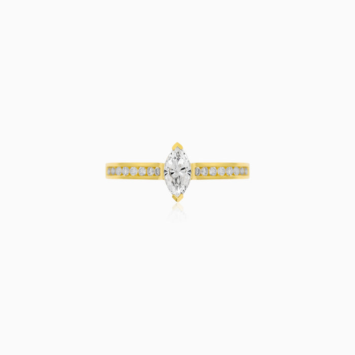 Marquise Diamond Yellow Gold Ring