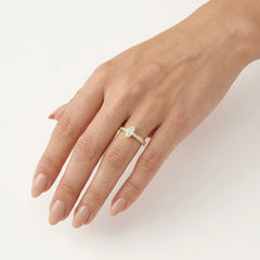 Marquise Diamond Yellow Gold Ring