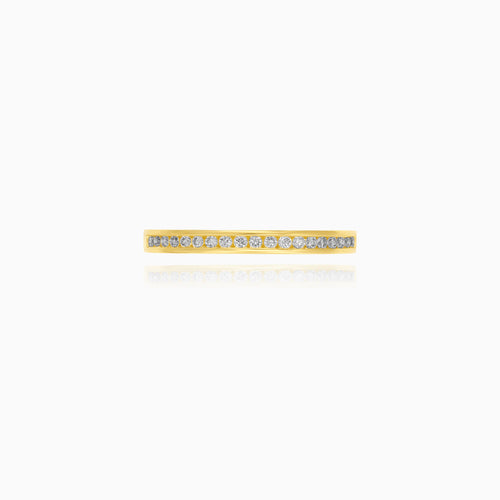 Yellow Gold Lab Diamond Band Ring