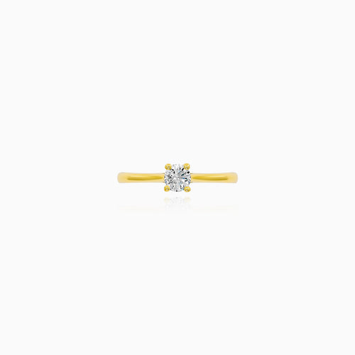 Yellow Gold Lab-Grown Diamond Solitaire Ring