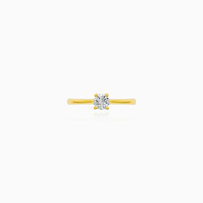 Yellow Gold Lab-Grown Diamond Solitaire Ring