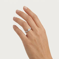 Zásnubní Prsten ze 14K Zlata s Kulatým Laboratorním Diamantem