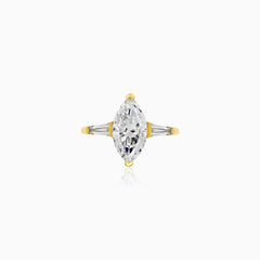 Marquise Lab-Grown Diamond Engagement Ring in Yellow Gold