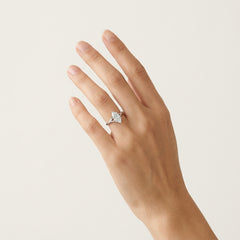Marquise LGD Diamond Lotus Engagement Ring