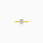 Rectangular Lab-Grown Diamond Engagement Ring