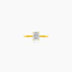 Rectangular Lab-Grown Diamond Engagement Ring