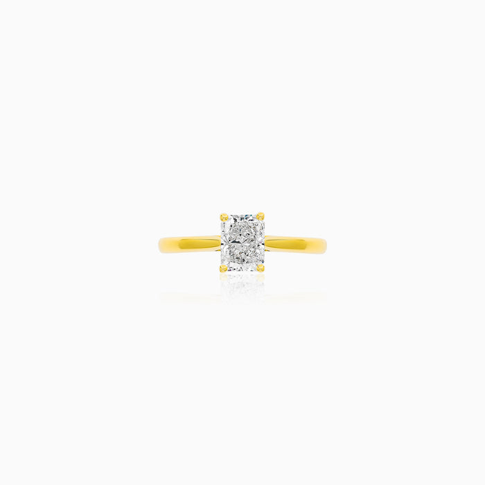 Rectangular Lab-Grown Diamond Engagement Ring