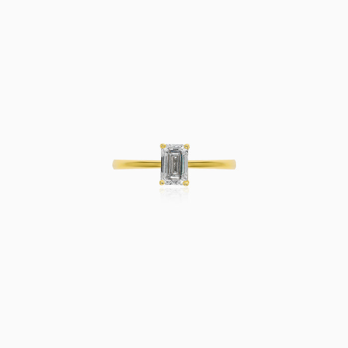 Emerald Cut Lab Grown Diamond Engagement Ring