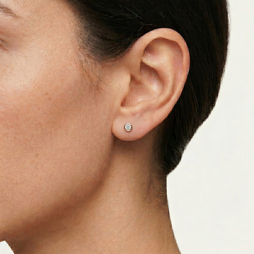 Náušnice S Diamanty Z Růžového Zlata