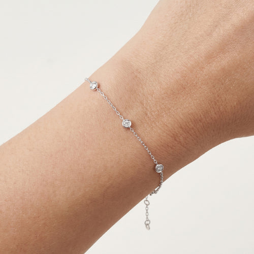 White Gold Tennis Bracelet With Lab Grown Diamonds