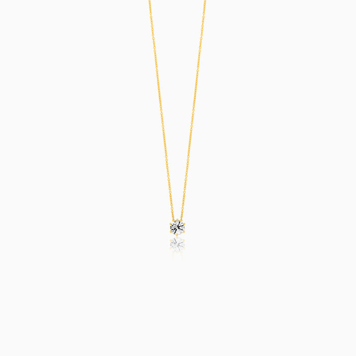 Minimalistický náhrdelník se solitérním diamantem